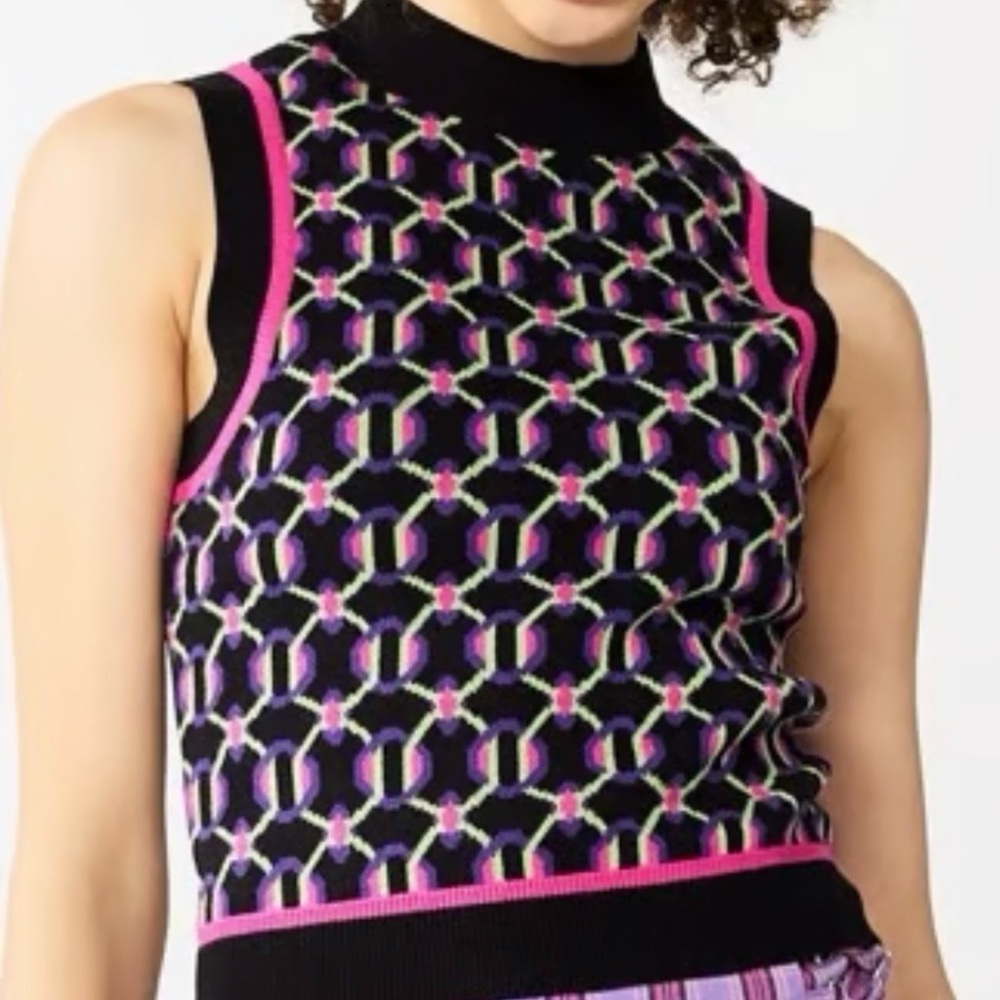 SO Retro Geometric Sweater Vest